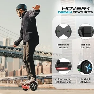 Hover-1 Dream Hoverboard with 7 mph Speed and Safety Features
