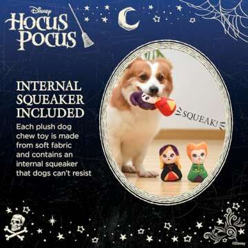 Disney Hocus Pocus Sanderson Sisters Plush Toy Set for Dogs
