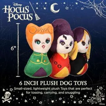 Disney Hocus Pocus Sanderson Sisters Plush Toy Set for Dogs