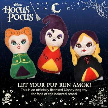 Disney Hocus Pocus Sanderson Sisters Plush Toy Set for Dogs
