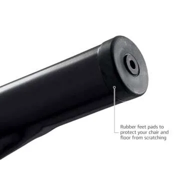 Amazon Basics Stackable Bar Stool Chair, Easy to Assemble, Sturdy, 4 Pack, 20.1" D x 17.1" W x 33.5" H, Matte Black