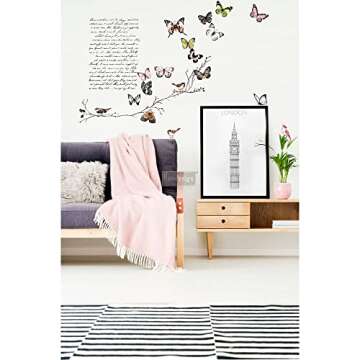 Prima Marketing Inc Redesign Transfer - Parisian Butterflies Furniture Rub on 655350635466 Rub on Transfers for Furniture Home Decor Furniture Transfer Furniture Tattoo Wall Stickers Wall Decal
