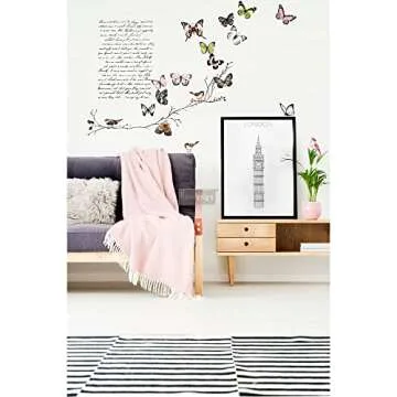 Prima Marketing Inc Redesign Transfer - Parisian Butterflies Furniture Rub on 655350635466 Rub on Transfers for Furniture Home Decor Furniture Transfer Furniture Tattoo Wall Stickers Wall Decal