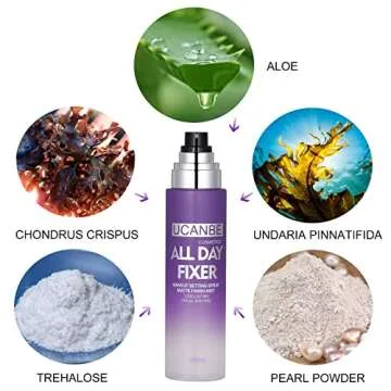 UCANBE Makeup Setting Spray - Matte Finishing Spray Long Lasting Face Mist, Oil Control Lightweight Hydrate Make Up Spray, 6.7 Fl Oz Large Size