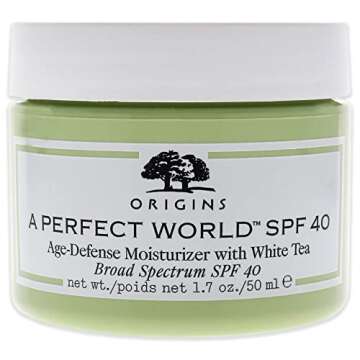 Origins A Perfect World SPF 40, Age-Defense Moisturizer With White Tea, 1.7 Fl Oz