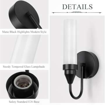 BELS 14 Inch Wireless Wall Sconces Set of 2 - Battery Operated, Dimmable, Remote Control