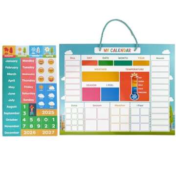 My First Daily Magnetic Calendar | Weather Station for Kids | Moods and Emotions | Preschool Learnin...