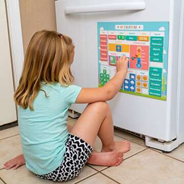 My First Daily Magnetic Calendar | Weather Station for Kids | Moods and Emotions | Preschool Learning Toys | Classroom Calendar Set |Usable on Wall or Fridge