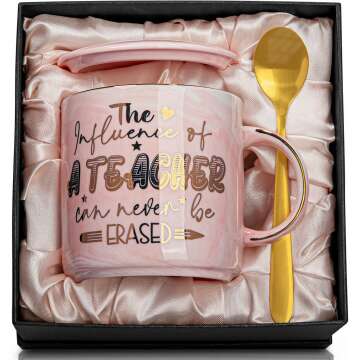 Teacher Appreciation Golden Marble Mug Gift