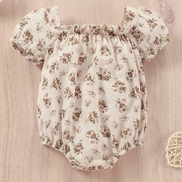 Kupretty Vintage Floral Romper Baby Girl Summer Outfit