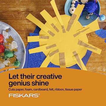 Fiskars Training Scissors for Preschoolers Ages 3+ (3-Pack), Small Kids Safety Scissors with Training Lever, Easy to Use, Preschooler Art Supplies, Back To School, Turquoise and Red