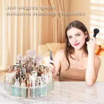 CoralHouse Rotating Makeup Organizer for Stylish Storage