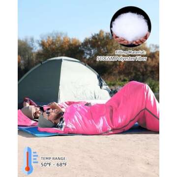 Sportneer Sleeping Bag - Lightweight 3-4 Season Gear