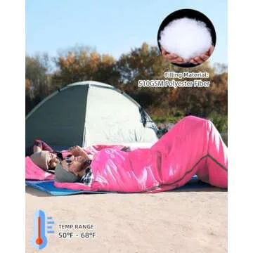 Sportneer Sleeping Bag - Lightweight 3-4 Season Gear
