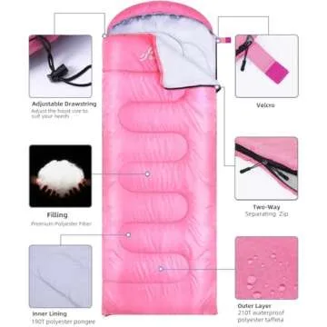 Sportneer Sleeping Bag - Lightweight 3-4 Season Gear