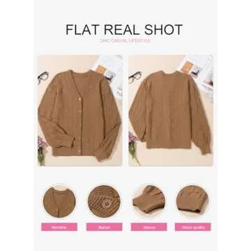 EVALESS Women's Trendy Cardigan for Fall & Winter
