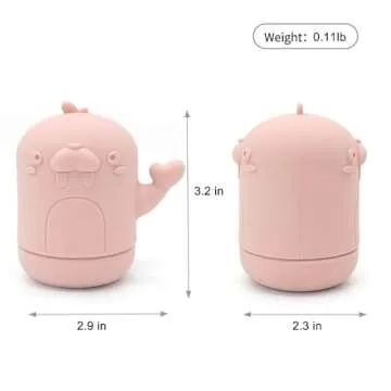 Ginbear Silicone Baby Bath Toys, Mold Free Squirty Bath Toy for Toddlers, Preschool Bath Toys for Infants, Non-Toxic Bathtub Toys for Babies 6 Months+ (Pack of 4)