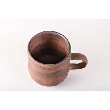 Handcrafted 12.5 oz Unglazed Ceramic Coffee Mug