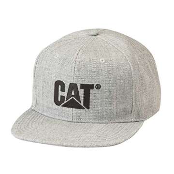 Caterpillar Men's Sheridan Flat Bill Cap, Heather Grey, One Size