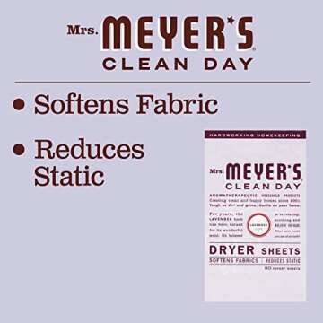 Mrs. Meyer's Lavender Dryer Sheets - Eco-Friendly & Softening