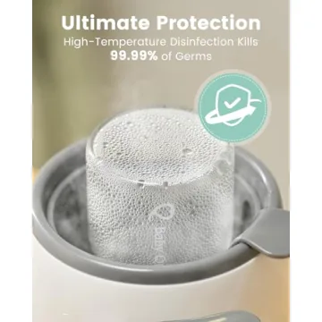 Bottle Warmer, GROWNSY 8-in-1 Fast Baby Milk Warmer with Timer for Breastmilk or Formula, Accurate Temperature Control, with Defrost, Sterili-zing, Keep, Heat Baby Food Jars Function