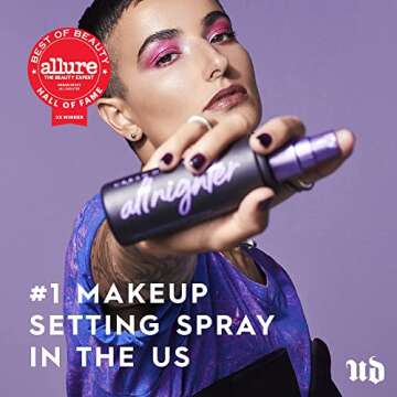 Urban Decay All Nighter Long-Lasting Makeup Setting Spray - Award-Winning Makeup Finishing Spray - Lasts Up To 16 Hours - Oil-Free, Natural Finish - Non-Drying Formula for All Skin Types - 4.0 fl oz