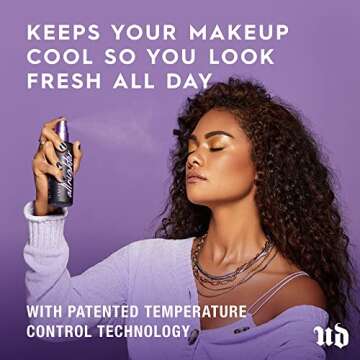 Urban Decay All Nighter Long-Lasting Makeup Setting Spray - Award-Winning Makeup Finishing Spray - Lasts Up To 16 Hours - Oil-Free, Natural Finish - Non-Drying Formula for All Skin Types - 4.0 fl oz