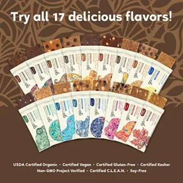 GoMacro Organic Vegan Protein Bars Variety Pack 12 Count