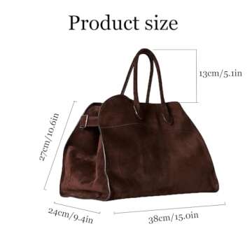 Generic Soft Genuine Leather Satchels Bags for Women, Top-Handle Tote Bags, Leather Armpit Bag,Casua...