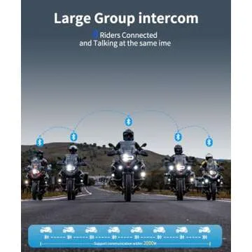 FODSPORTS FX8 Motorcycle Helmet Bluetooth Headset with Music Sharing,Bluetooth Motorcycle Headset wi...