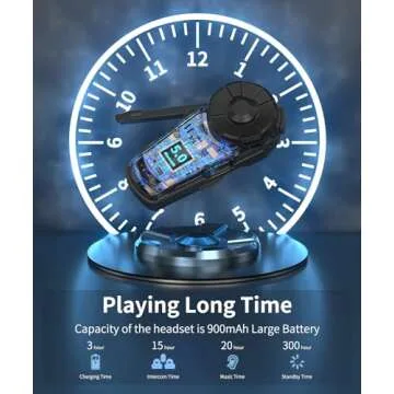 FODSPORTS FX8 Motorcycle Helmet Bluetooth Headset with Music Sharing,Bluetooth Motorcycle Headset with EQ Sound/FM,Up to 8 Riders Group Intercom,Motorcycle Headset for ATV/Dirt Bike/Off Road/1pcs