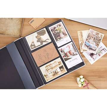Kiera Grace 400-Pocket Jocelyn Simple & Classic Photo Album for Home & Office with CD Storage Pocket...