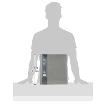 Kiera Grace 400-Pocket Jocelyn Simple & Classic Photo Album for Home & Office with CD Storage Pocket, 13.19"x12.01"x1.5" to Display 400 4"x6" Pictures, Gray