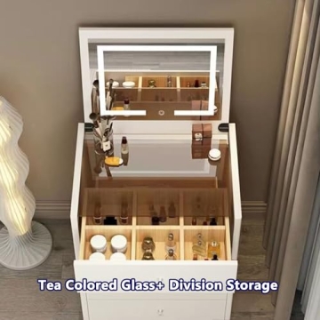 BRALEM Compact Makeup Vanity Desk with USB & Speakers