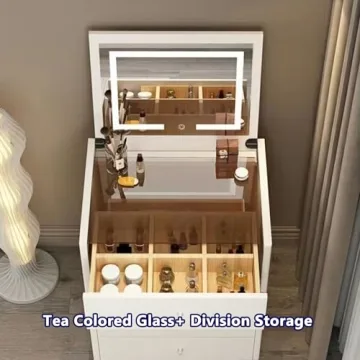 BRALEM Compact Makeup Vanity Desk with USB & Speakers