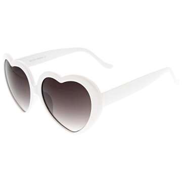 zeroUV Heart Shaped Sunglasses UV400 Trendy Eyewear for Women