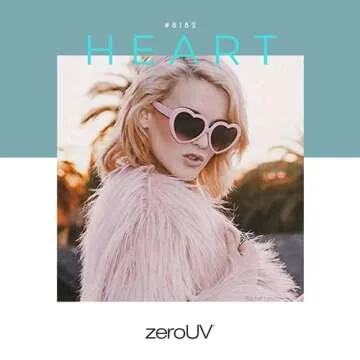 zeroUV Heart Shaped Sunglasses UV400 Trendy Eyewear for Women