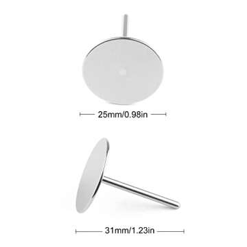 NMKL38 Stainless Steel Sanding Disc for 25mm Foot Files - 3/32" Metal Disk Nail Drill Accessories