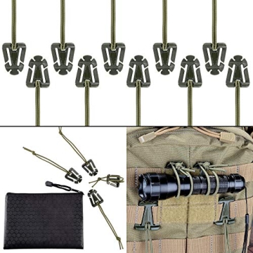 BOOSTEADY Pack of 10 Tactical Gear Clip Molle Web Dominators for Outdoor Hydration Tube Backpack Str...