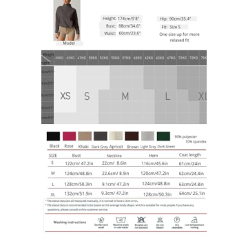 QINSEN Women Polar Fleece Sweatshirt Half Zip Long Sleeve Cozy Sherpa Pullover Jumpers Dark Grey M