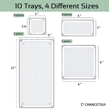 25 PCS Clear Plastic Drawer Organizer Set for Every Space