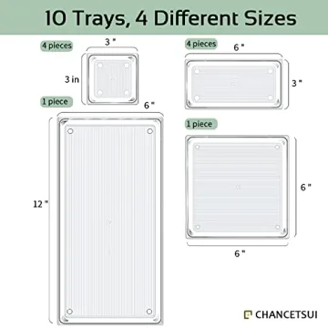 25 PCS Clear Plastic Drawer Organizer Set for Every Space