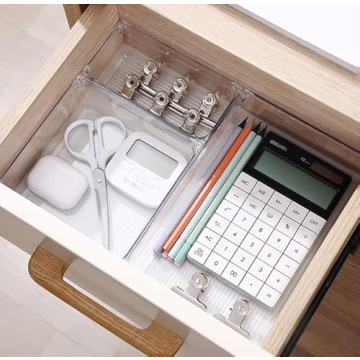 25 PCS Clear Plastic Drawer Organizer Set for Every Space