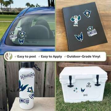 Desert Cactus University of North Carolina Wilmington Sticker UNCW Seahawks Vinyl Decals Laptop Wate...