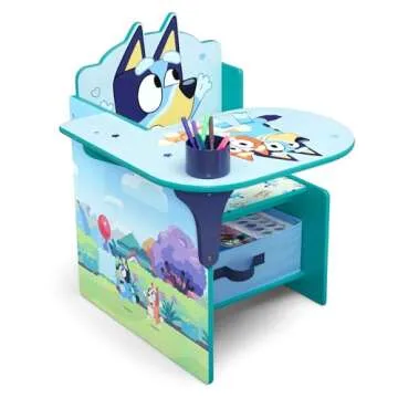 Delta Children Bluey Chair Desk with Storage Bin - Greenguard Gold Certified, Blue