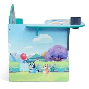Delta Children Bluey Chair Desk with Storage Bin - Greenguard Gold Certified, Blue