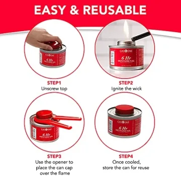 Gas One 6 Hour Chafing Fuel for Buffet - Pack of 12