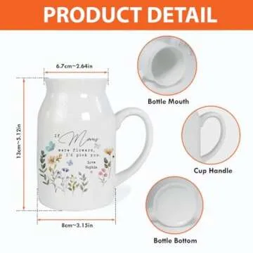 Personalized Flower Vase Gift for Grandma Custom Keepsake