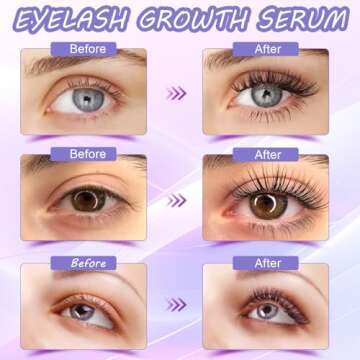 Premium Eyelash Growth Serum and Eyebrow Enhancer by Aomock, Lash Serum - 5ml,Lash Boost Serum for L...