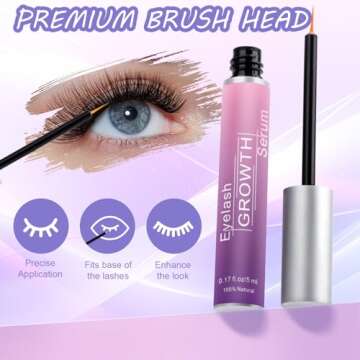 Premium Eyelash Growth Serum by Aomock for Fuller Lashes